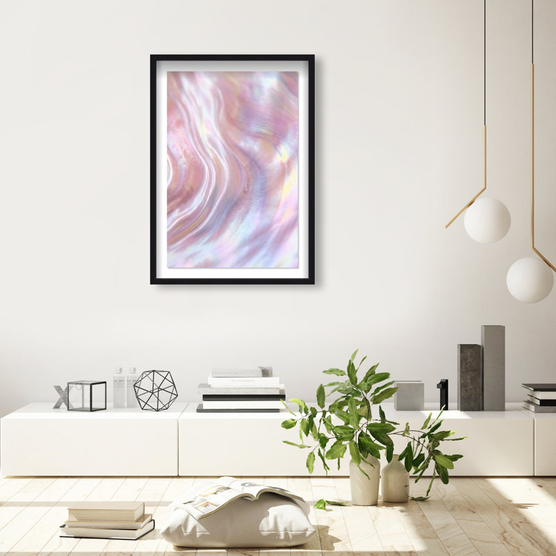 Iridescent Wave Print by Oliver Gal, 16.5"H x 11.5"W, Black Shadowbox