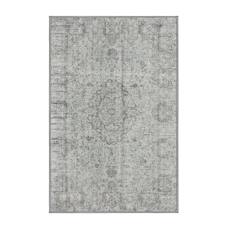 Tapis gris/beige traditionnel, Rectangle 5 pi x 7 pi
