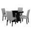 Ensemble de table de salle à manger 5 pièces, table de salle à manger moderne 43 pouces et 4 chaises rembourrées pour la salle à manger, la cuisine, le salon et l'assemblage facile (ensemble de salle à manger)-817144082