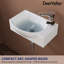 DeerValley 400×280×145 mm Wall Mount Bathroom Sink, Ceramic Rectangular Basin, Compact Wall Hung Sink for Small Bathroom-120747507
