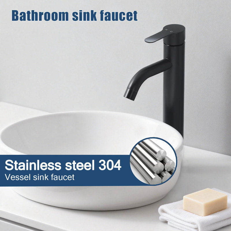 Robinet de lavabo vasque noir mat