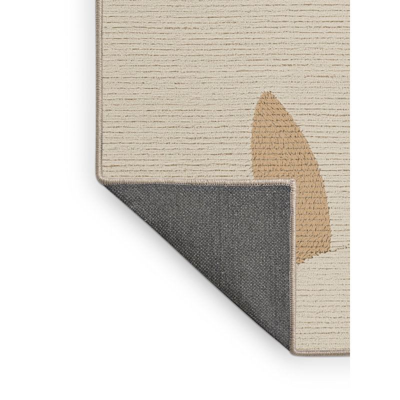 Soft Plush Esquibel Easter Modern & Contemporary Abstract Area Rug in Beige – Beige Binding, 7x10