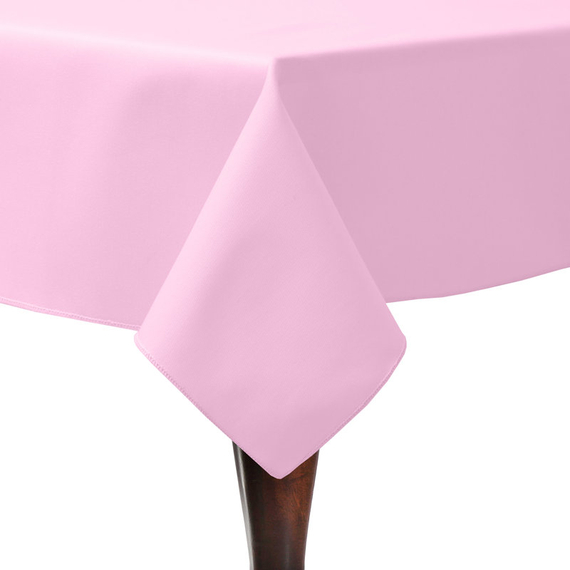 Cotton Twill Rectangular Tablecloth, 10, Light Pink, 52" L x 48" W