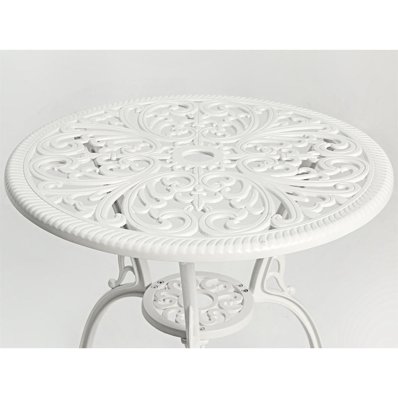 Ensemble bistro 3 pièces pour patio extérieur, White