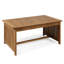 Table basse 40 po x 24 po 18,44 po en bois à patine brune pour l'extérieur avec terrasse