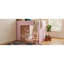 Lit mezzanine gain d'espace avec rangement, en bois MDF, rose moderne, pour la maison-838974725
