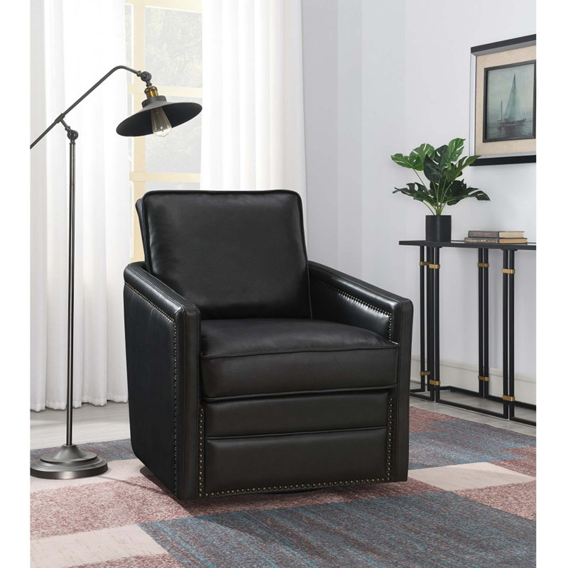 Fauteuil d'appoint pivotant, Noir