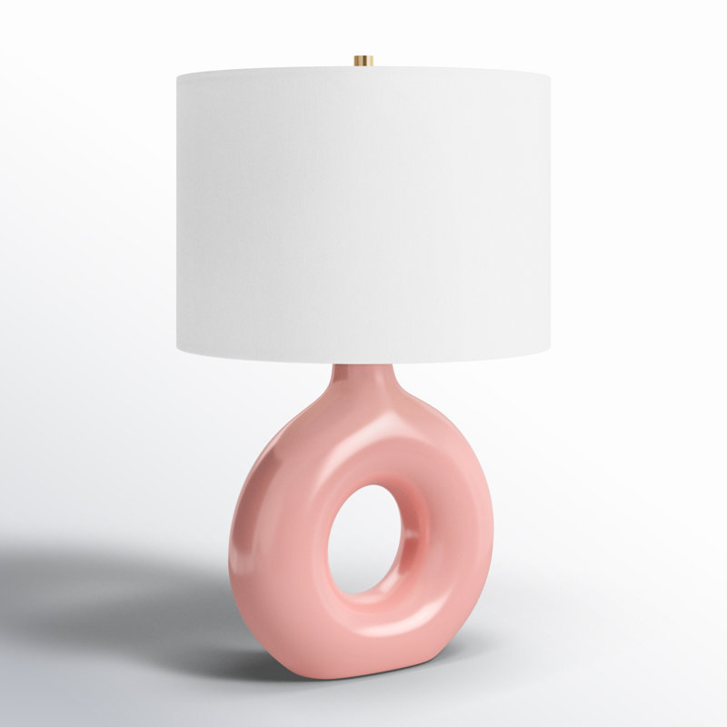 Roumel Ceramic Table Lamp, Pink