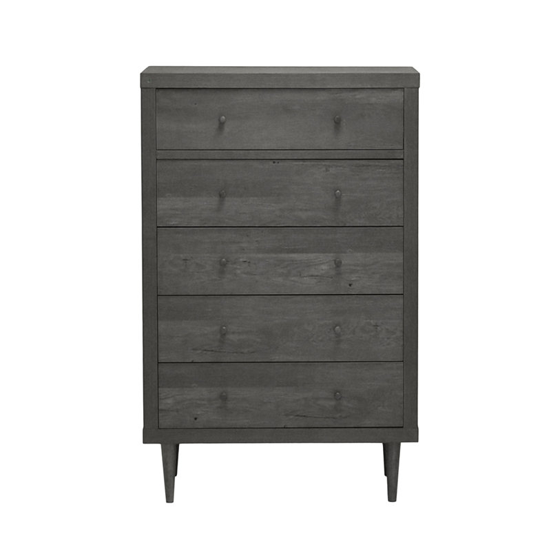 Commode à 5 tiroirs, Gris