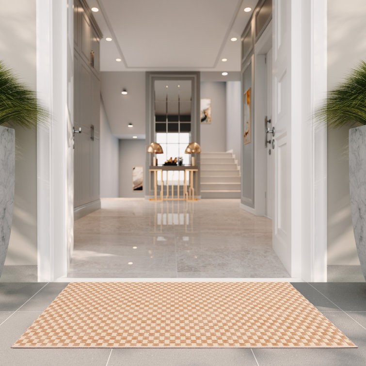 Tapis d'intérieur / extérieur géométrique Kaylah Performance