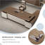 Bureau de direction en L 102,36 po haut de gamme et brun grand-1443786001