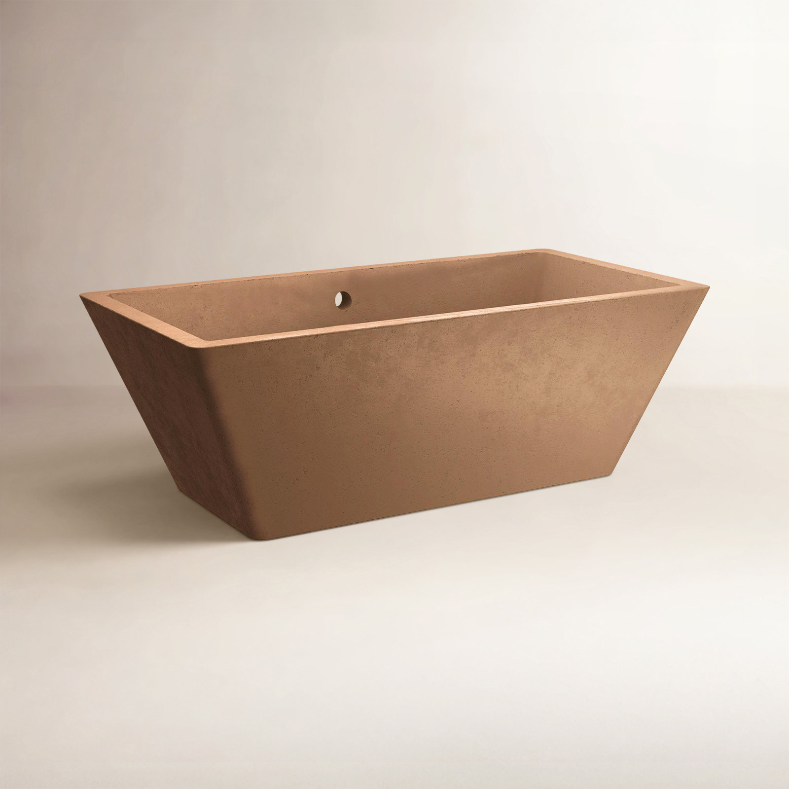 Mendocino NativeStone 66" Concrete Bathtub, Terracotta