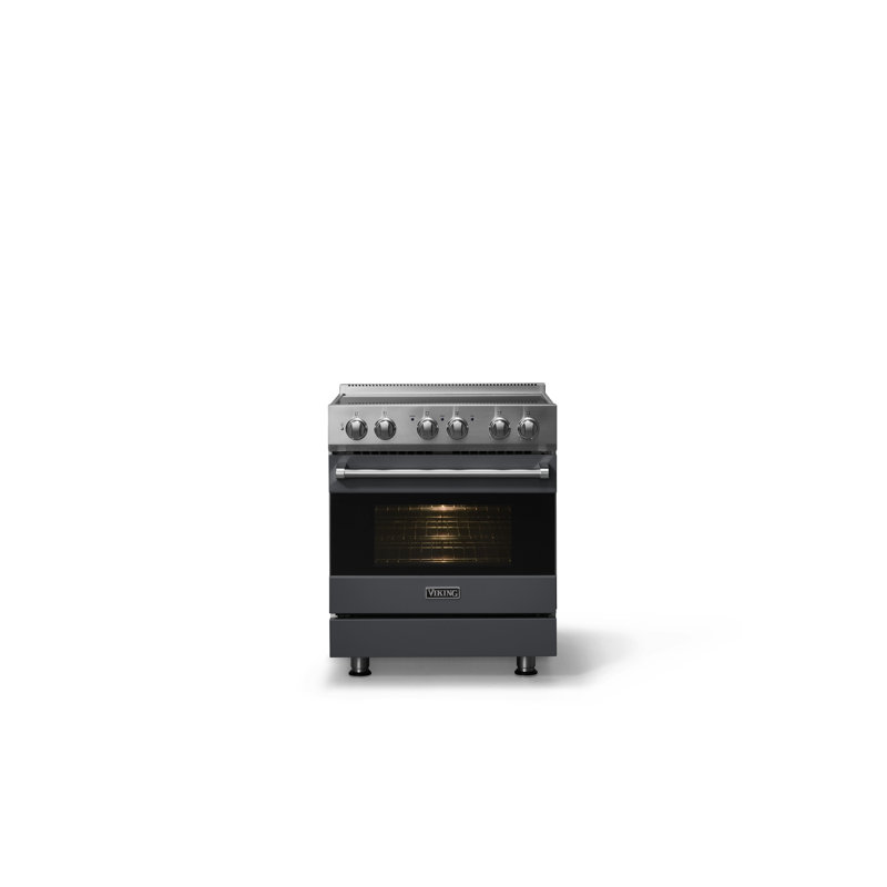 30" Induction Range, Cast Black