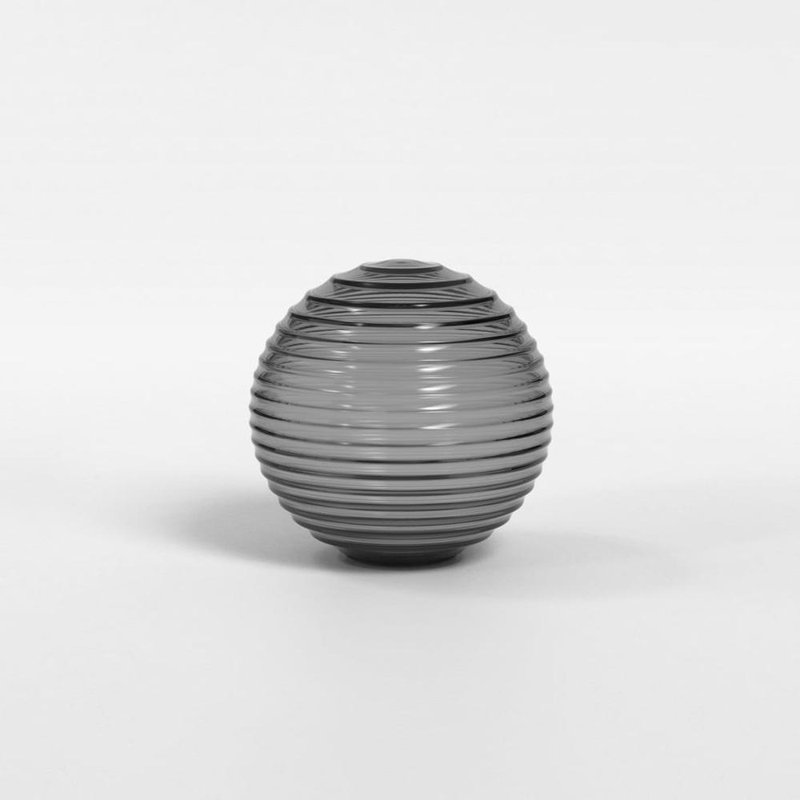 Tacoma 1 - Light Flush Mount, Ribbed, Polished Chrome, Smoke