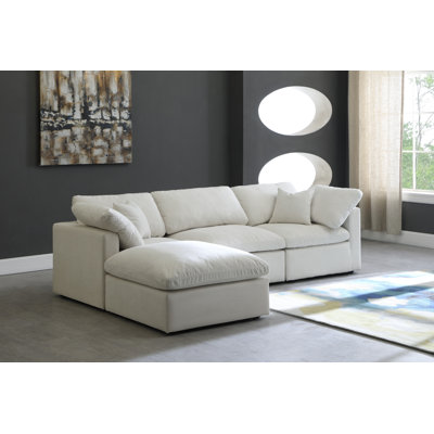 Atis Velvet L-Shaped Sectional Reversible