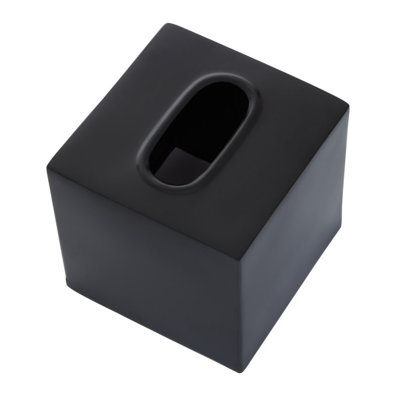 Strout Tissue Box Cover, Black
