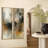 Neutral Earth Tone Abstract Composition Wall Art for Office – Set of 2 Framed Wall Art Print on Canvas 60"x20"x2, 60"x30"x2-1857961232-1857961247