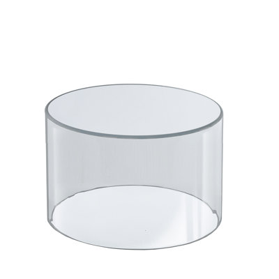 Clear Acrylic Cylinder Display, Plastic Round Container and Riser, 8"W x 6"H