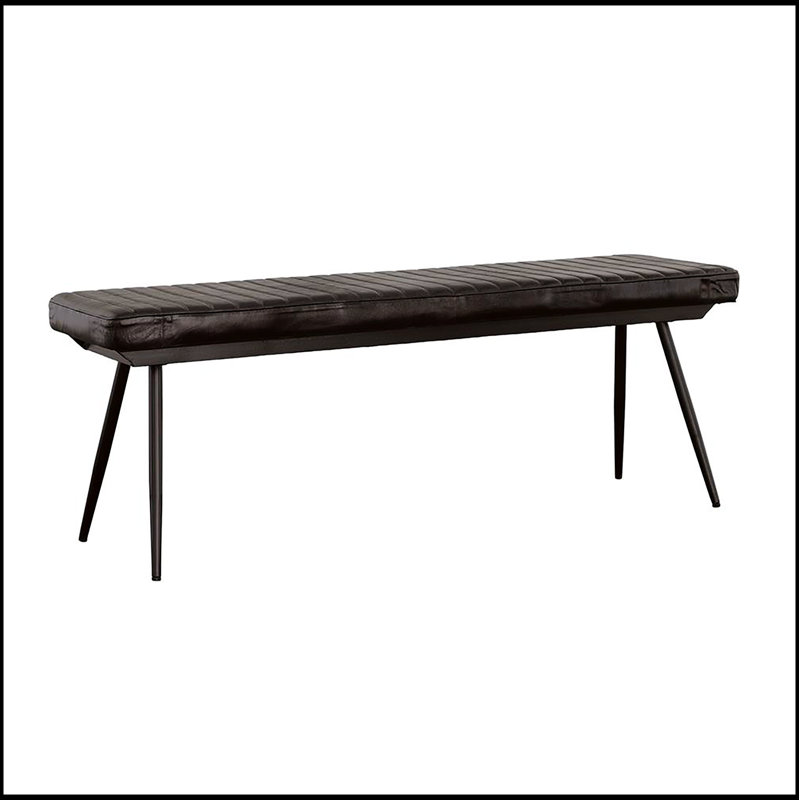 Banc capitonné à coussins avec structure en bois espresso pour une assise confortable et une décoration élégante dans n'importe quelle pièce