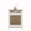 Armoire pour radiateur, 1 tablette, blanc / noyer