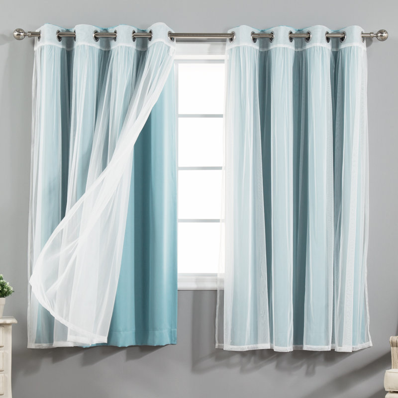 Panneau coulissant en polyester Natascha, L 52 po x L 63 po, Océan
