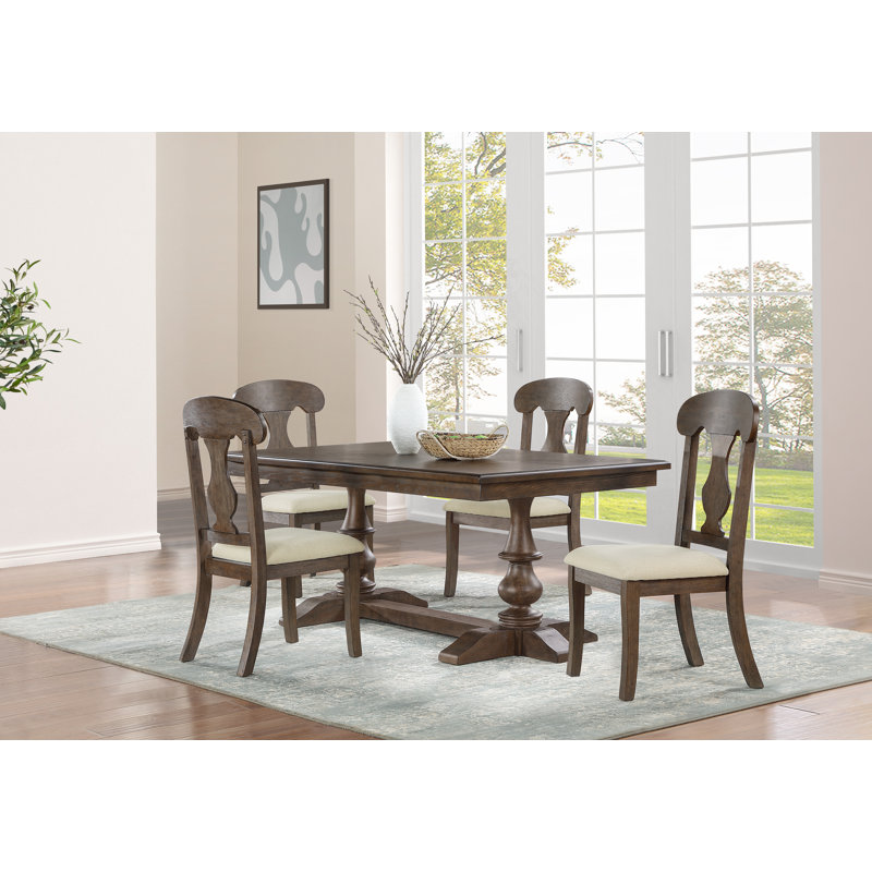 Candence Double Pedestal Dining Set, 5