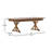 Eternity Rectangular Solid Pine Farm Dining Table with Folding X-Style Legs-88870827-88870830