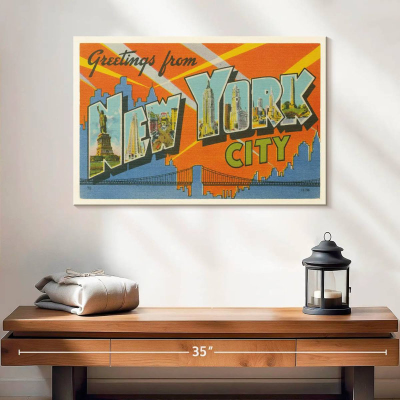 «Sirci Greetings From New York», H 16 po x l 24 po