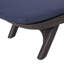 Chaise longue d'extérieur avec coussin en polypropylène brun foncé 76,50 pouces