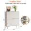 Armoire de rangement pour chaussures étroite avec pieds en bois massif et ensemble anti-basculement de sécurité