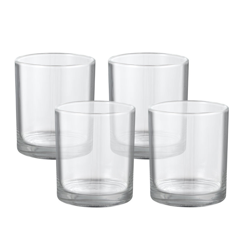 Glass Tabletop Votive Holder, 4" H x 3.375" W x 3.375" D