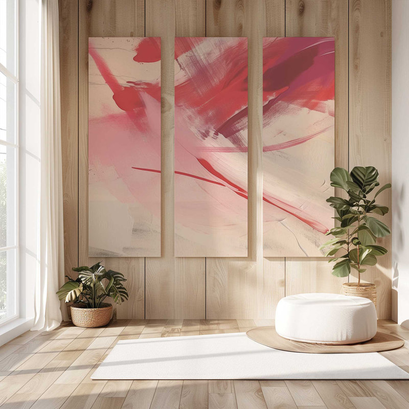 Rosy Rhapsody v2 | Impression sur toile 2 panneaux | Combiné, H 48 po x l 48 po