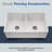 Houzer Platus 20'' W Double Bowl Fireclay Kitchen Sink-32984600