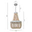 Lustre empire à 3 lumières avec accents en fer forgé Tam Miami