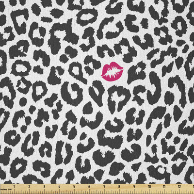 Daequan Leopard Cheetah Animal Print Kiss Shape Lipstick Fabric