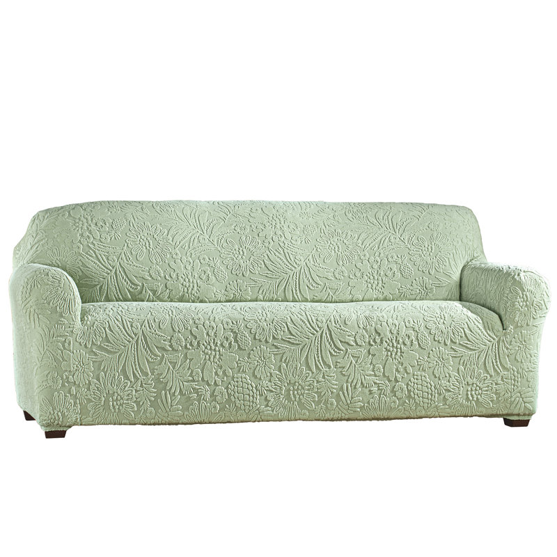 Housse pour causeuse à coussins carrés / rectangulaires en polyester, Polyester vert, H 77 po x l 96 po