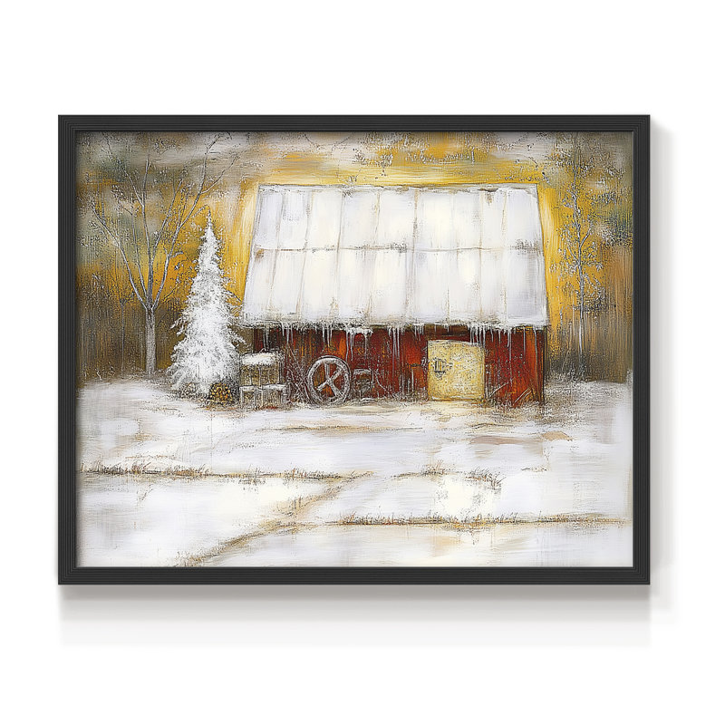 Chirstmas Art-CLVII - Reproduction encadrée - Restickable, H 22 po x l 28 po, Noir, noir, noir, noir