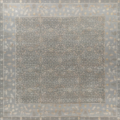 Erika Oriental Area Rug in Platinum/Soft Yellow/Gray