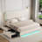 LED Teddy Fleece Platform Bed Frame with 2 Free-Combination Storage Drawers-952445325-952445362