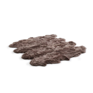 Solid Colour Sheepskin Shag 214cm X 180cm Area Rug