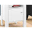 Table d'appoint blanche en stratifié pour salle familiale