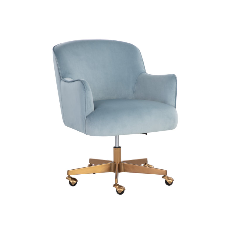 Swivel Office Chair, Blue