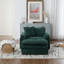 Fauteuil d'appoint avec repose-pieds Modern Chenille-846004395