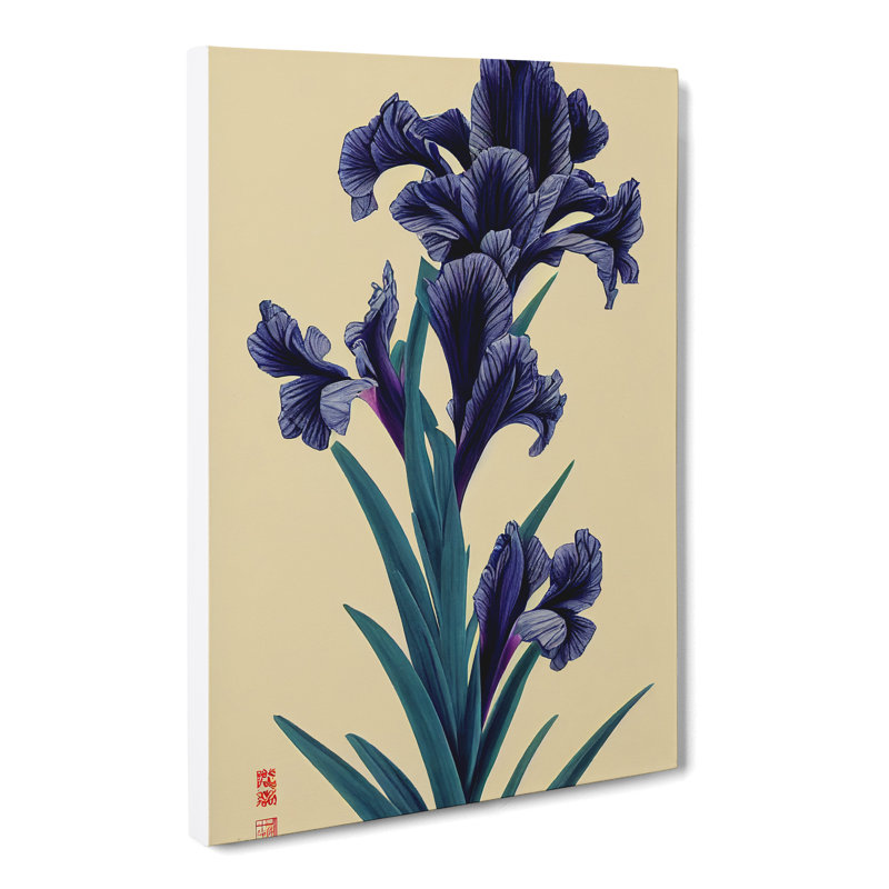 Zylstra Iris Flower Japanese - Wrapped Canvas, 76cm H x 50cm W x 3cm D