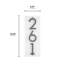 Floating Stand-Off 3-Number Vertical Sign, White /W/ Silver Modern Font Numbers-458698533