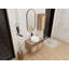 Meuble-lavabo de 30 po avec lavabo d'art en céramique et armoire latérale, 2 portes à fermeture en douceur, montage flottant, contreplaqué (emballage KD)-125514779