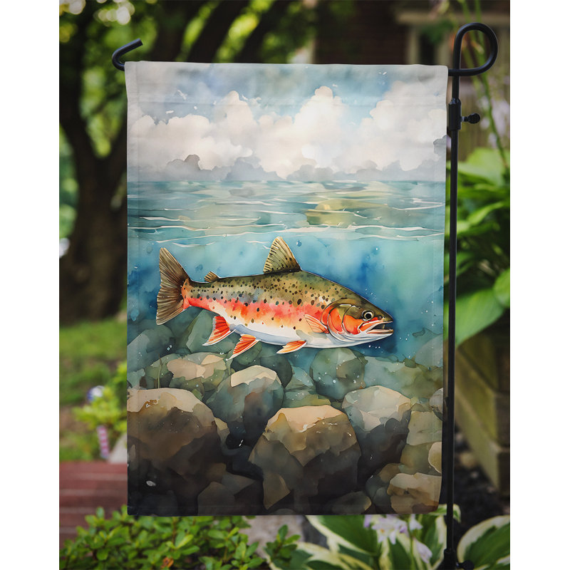 Drapeau de jardin double en polyester H 15,5 po x l 11,25 po