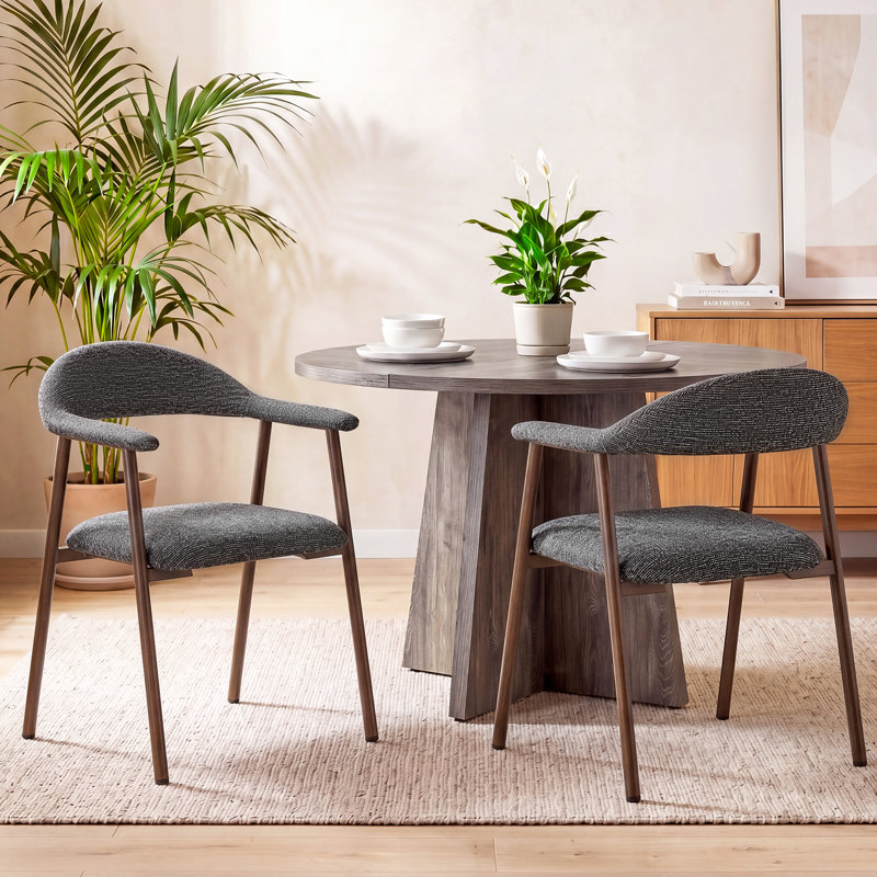   Modern Upholstered Kitchen Dining Chairs, 2, Gray