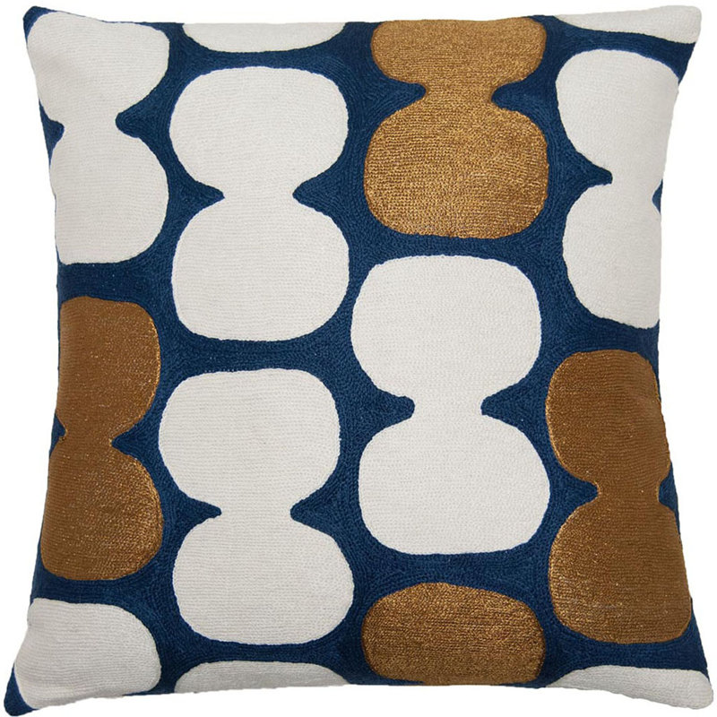 Tabla Hand-Embroidered Chain Stitch Pillow