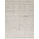 Floral Area Rug in Silver/Light Blue